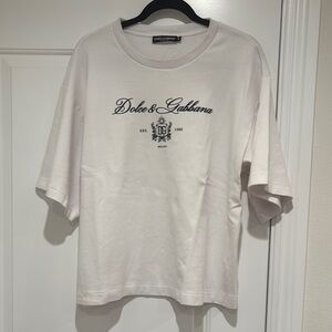 Dolce & Gabbana White Short Sleeve Tee Classic Casual Size IT 44